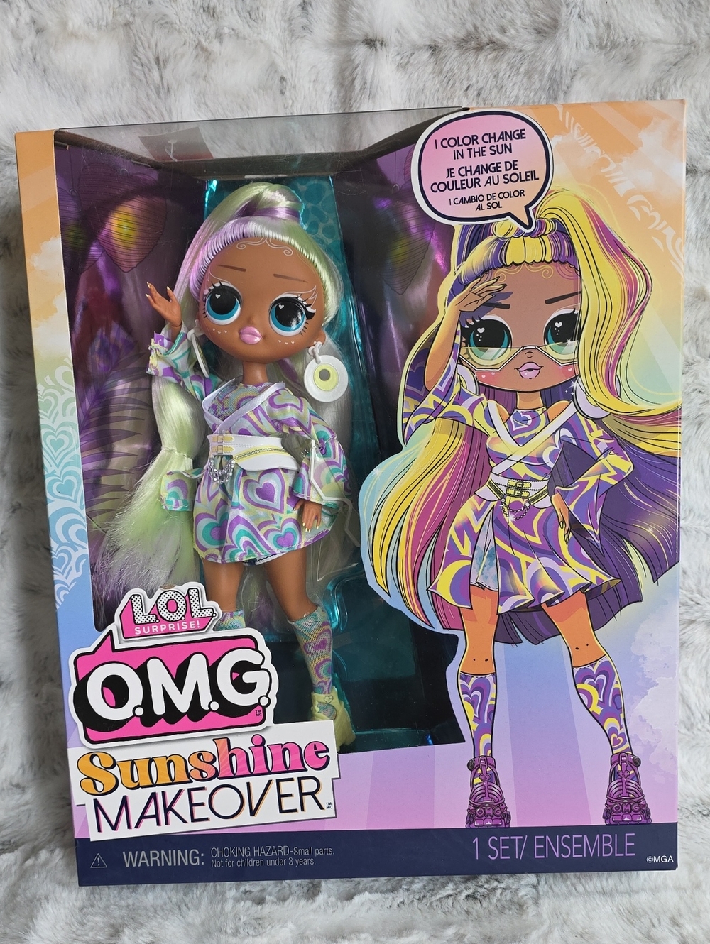 L.O.L. Surprise! OMG Sunshine Makeover Doll - Purple, Green & Yellow